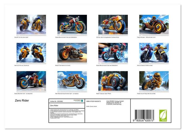 Produktbild: Zero Rider (Wandkalender 2026 DIN A4 quer), CALVENDO Monatskalender