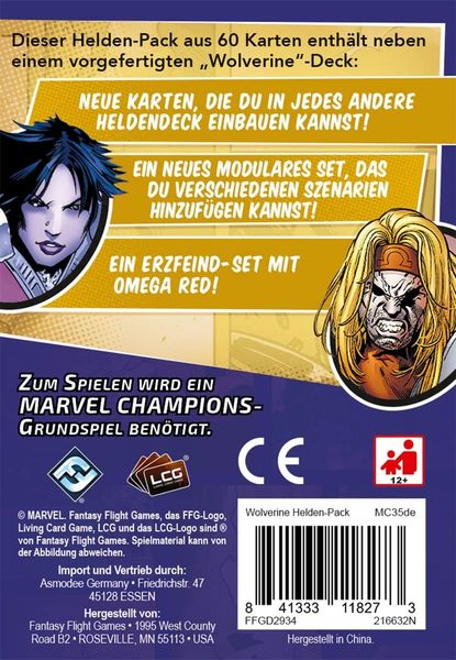 Fantasy Flight Games - Marvel Champions Das Kartenspiel - Wolverine