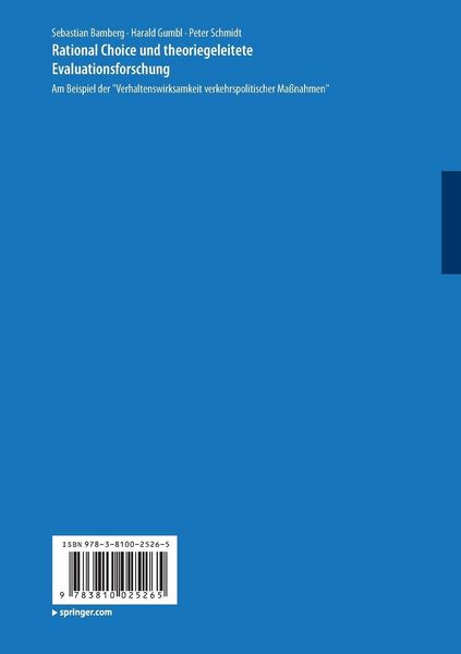 Produktbild: Rational Choice und theoriegeleitete Evaluationsforschung