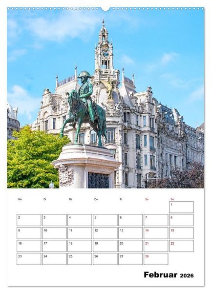 Produktbild: Porto - ein Traumreiseziel (hochwertiger Premium Wandkalender 2026 DIN A2 hoch), Kunstdruck in Hochglanz