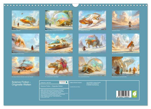 Produktbild: Science Fiction - Originelle Welten (Wandkalender 2026 DIN A3 quer), CALVENDO Monatskalender