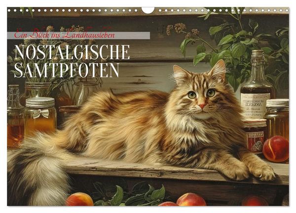 Produktbild: Nostalgische Samtpfoten (Wandkalender 2026 DIN A3 quer), CALVENDO Monatskalender