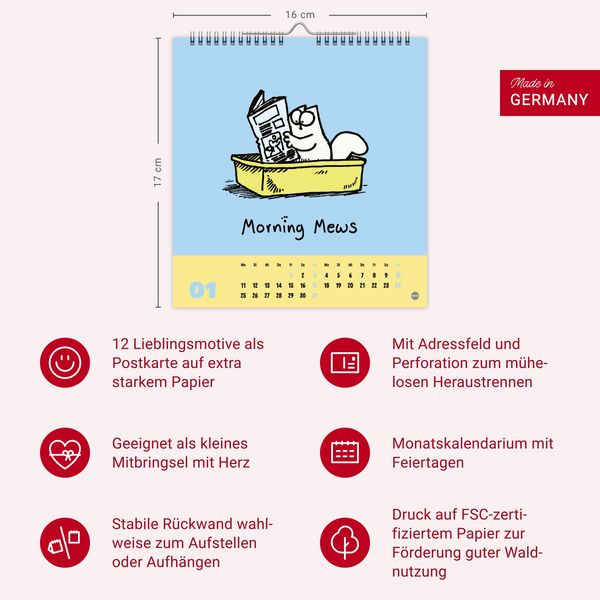 Produktbild: Simons Katze Postkartenkalender 2027