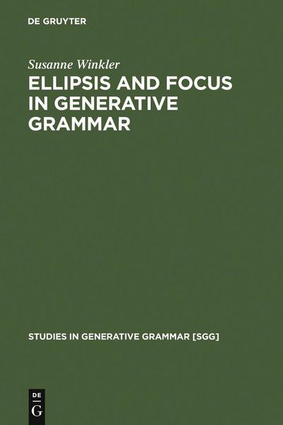 Produktbild: Ellipsis and Focus in Generative Grammar