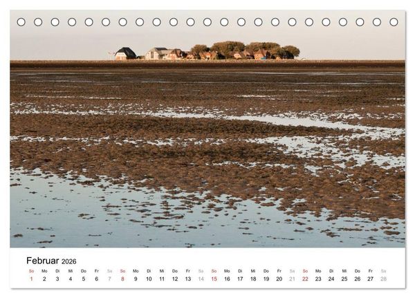 Produktbild: Hallig Hooge - zwischen Himmel und Erde (Tischkalender 2026 DIN A5 quer), CALVENDO Monatskalender