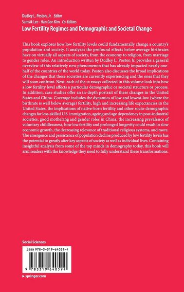 Produktbild: Low Fertility Regimes and Demographic and Societal Change