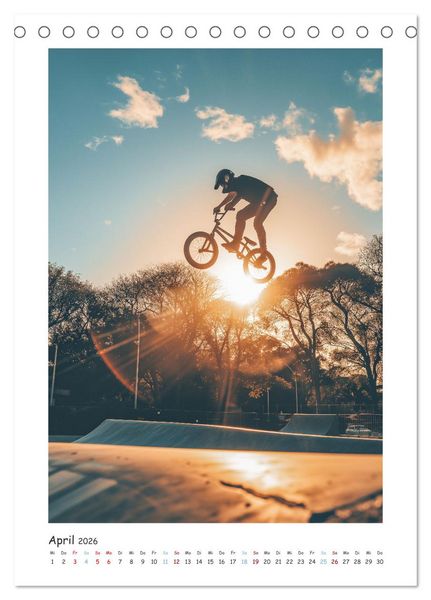 Produktbild: BMX Action (Tischkalender 2026 DIN A5 hoch), CALVENDO Monatskalender