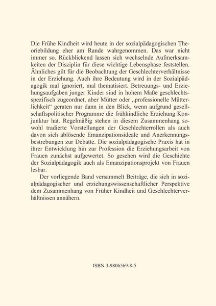 Produktbild: Fr&uuml;he Kindheit und Geschlechterverh&auml;ltnisse