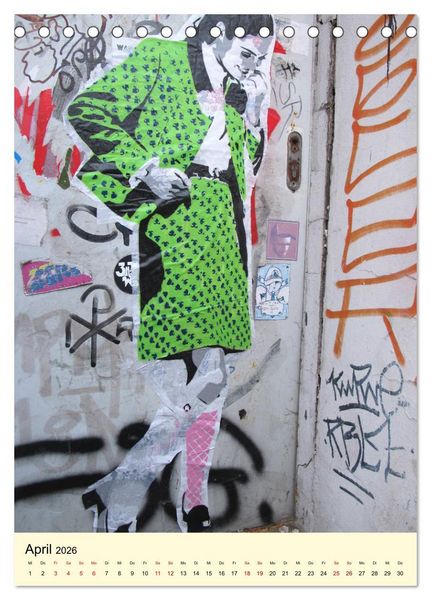 Produktbild: Hamburg StreetArt (Tischkalender 2026 DIN A5 hoch), CALVENDO Monatskalender