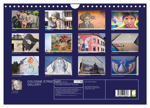Produktbild: COLOGNE STREETART GALLERY (Wall Calendar 2026 DIN A4 landscape), CALVENDO 12 Month Wall Calendar