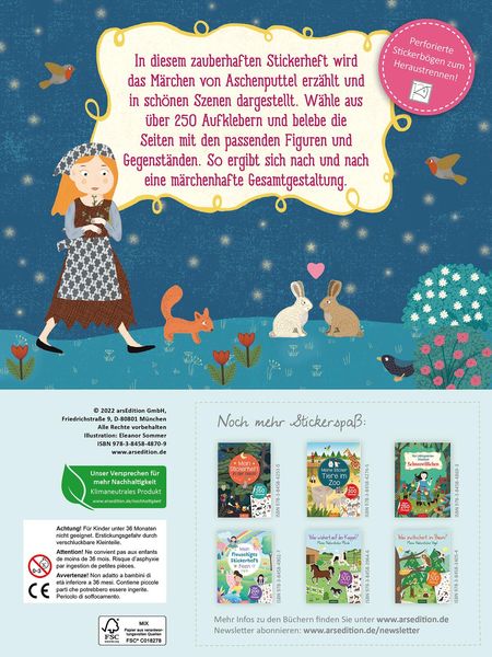Produktbild: Mein Lieblingsm&auml;rchen-Stickerbuch &ndash; Aschenputtel