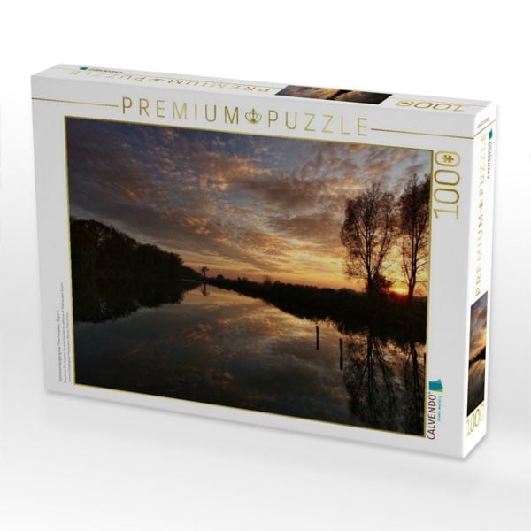 Produktbild: CALVENDO Puzzle Sonnenuntergang bei Thierhaupten, Bayern | 1000 Teile Lege-Gr&ouml;&szlig;e 64x48cm Foto-Puzzle f&uuml;r gl&uuml;ckliche Stunden
