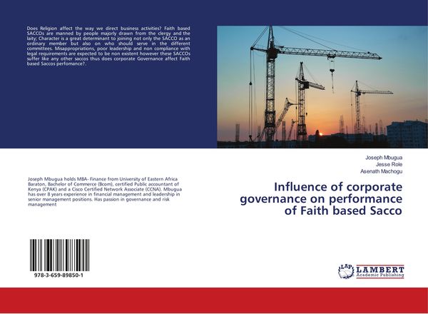 Produktbild: Influence of corporate governance on performance of Faith based Sacco