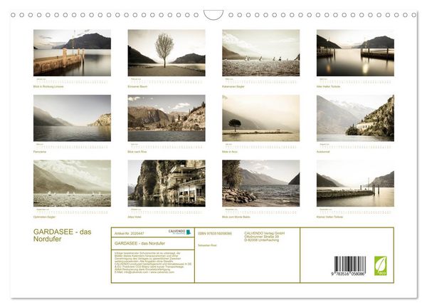 Produktbild: GARDASEE - das Nordufer (Wandkalender 2026 DIN A3 quer), CALVENDO Monatskalender