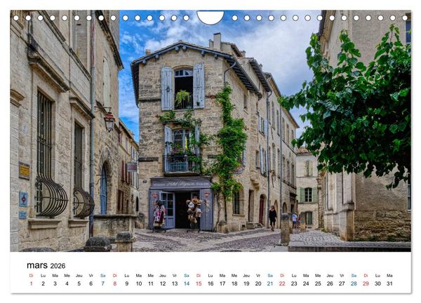 Produktbild: Uz&egrave;s - charmante petite ville du Gard (Calendrier mural 2026 DIN A4 vertical), CALVENDO calendrier mensuel