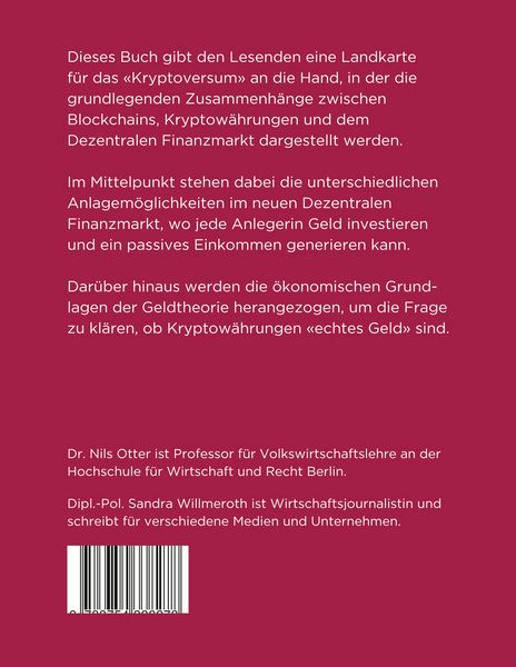 Produktbild: Kryptow&auml;hrungen und der Dezentrale Finanzmarkt