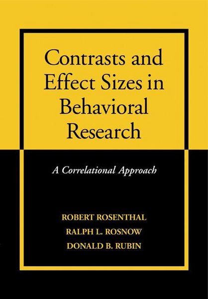 Produktbild: Contrasts and Effect Sizes in Behavioral Research