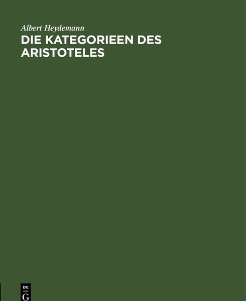 Produktbild: Die Kategorieen des Aristoteles