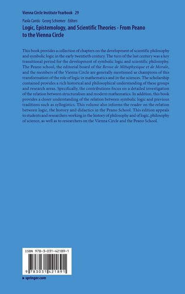 Produktbild: Logic, Epistemology, and Scientific Theories - From Peano to the Vienna Circle