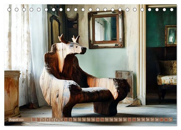 Produktbild: Wohntr&auml;ume aus Holz (Tischkalender 2026 DIN A5 quer), CALVENDO Monatskalender