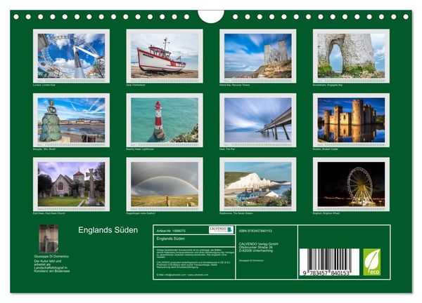 Produktbild: Englands S&uuml;den (Wandkalender 2026 DIN A4 quer), CALVENDO Monatskalender