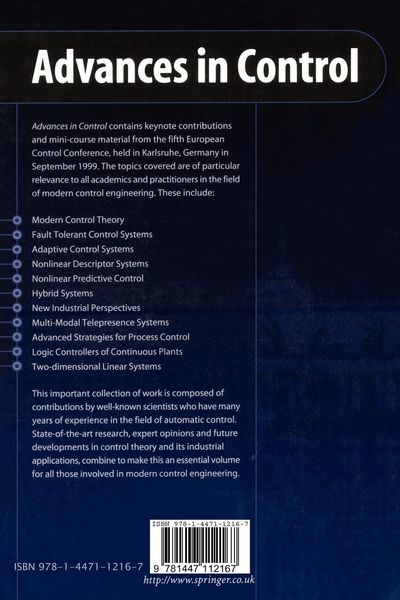 Produktbild: Advances in Control
