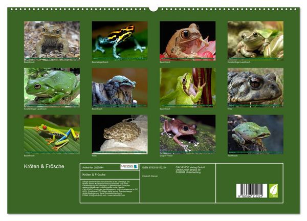 Produktbild: Kr&ouml;ten & Fr&ouml;sche (hochwertiger Premium Wandkalender 2026 DIN A2 quer), Kunstdruck in Hochglanz