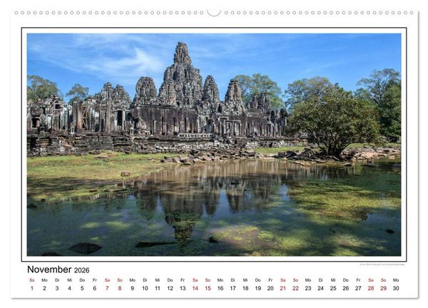 Produktbild: ANGKOR - IM REICH DER KHMER (Wandkalender 2026 DIN A2 quer), CALVENDO Monatskalender