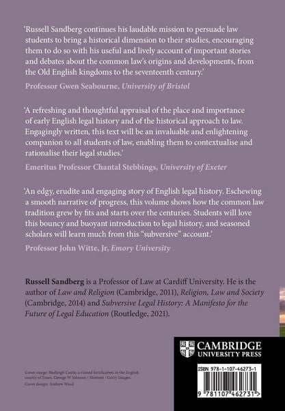 Produktbild: A Historical Introduction to English Law