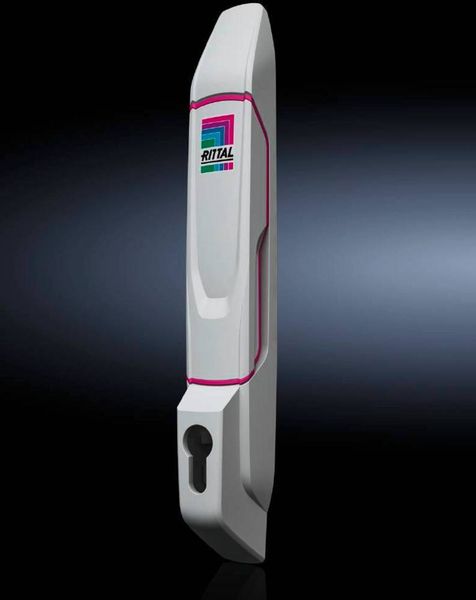 Produktbild: Rittal VX 8618.250 Komfortgriff f&uuml;r Profilhalbzylinder Lichtgrau (RAL 7035) 1St.