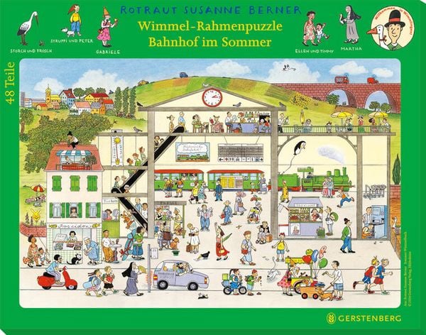 Produktbild: Wimmel-Rahmenpuzzle Sommer Motiv Bahnhof