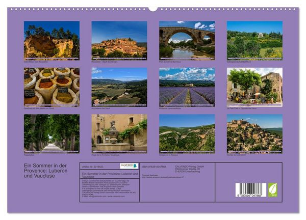 Produktbild: Ein Sommer in der Provence: Luberon und Vaucluse (hochwertiger Premium Wandkalender 2026 DIN A2 quer), Kunstdruck in Hochglanz