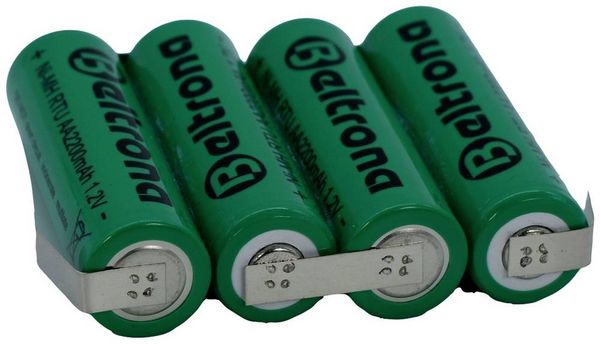 Produktbild: Beltrona RTU4AAZ Akkupack 4x Mignon (AA) Z-L&ouml;tfahne NiMH 4.8V 2200 mAh