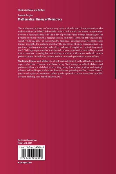 Produktbild: Mathematical Theory of Democracy