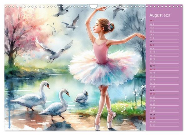 Produktbild: Zauberhafte Ballerina (Wandkalender 2027 DIN A3 quer), CALVENDO Monatskalender