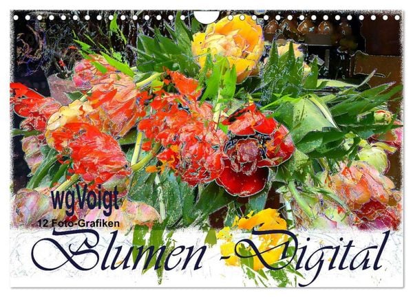 Produktbild: Blumen - Digital (Wandkalender 2026 DIN A4 quer), CALVENDO Monatskalender