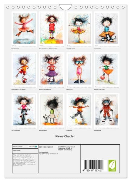 Produktbild: Kleine Chaoten (Wandkalender 2026 DIN A4 hoch), CALVENDO Monatskalender