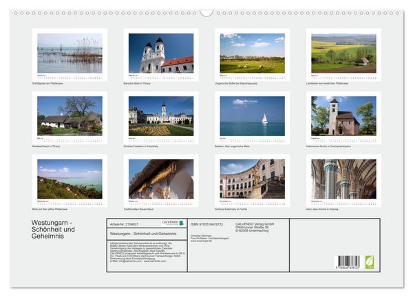 Produktbild: Westungarn - Sch&ouml;nheit und Geheimnis (Wandkalender 2026 DIN A2 quer), CALVENDO Monatskalender