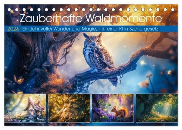 Produktbild: Zauberhafte Waldmomente (Tischkalender 2026 DIN A5 quer), CALVENDO Monatskalender