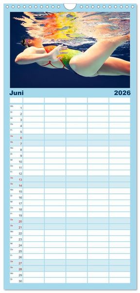 Produktbild: Familienplaner 2026 - FREUBAD mit 5 Spalten (Wandkalender, 21 x 45 cm) CALVENDO