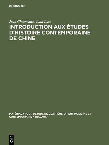 Produktbild: Introduction aux &eacute;tudes d'histoire contemporaine de Chine