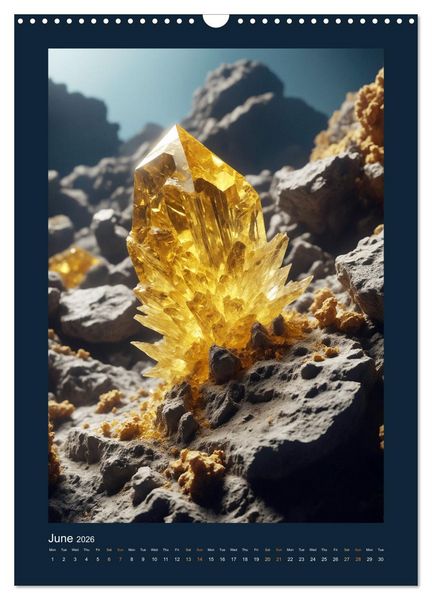 Produktbild: Fantastic Minerals - Mysterious Treasures (Wall Calendar 2026 DIN A3 portrait), CALVENDO 12 Month Wall Calendar
