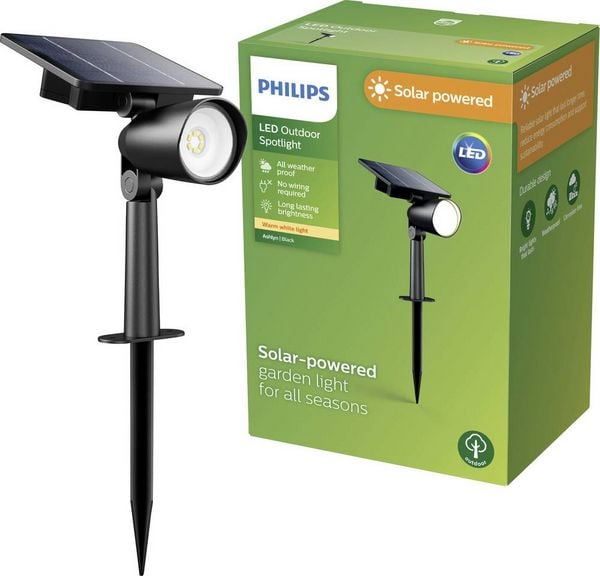 Produktbild: Philips LED 929004632501 Ashlyn Solar-Au&szlig;enstandleuchte LED LED fest eingebaut 1.4W Schwarz