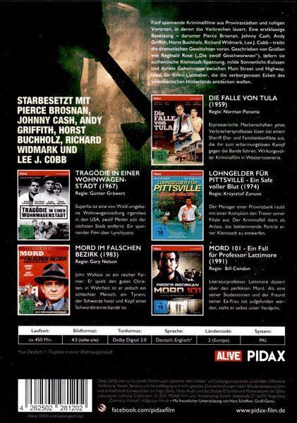 Produktbild: Kleinstadtmorde - 5 Krimis aus der amerikanischen Provinz / F&uuml;nf spannende Kriminalf&auml;lle mit erstklassiger Besetzung [5 DVDs]