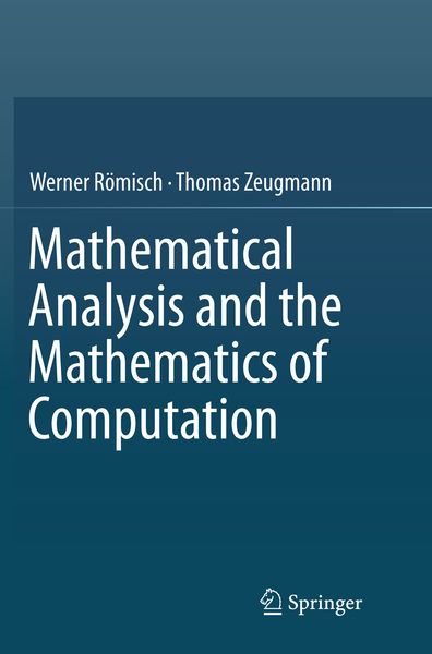 Produktbild: Mathematical Analysis and the Mathematics of Computation