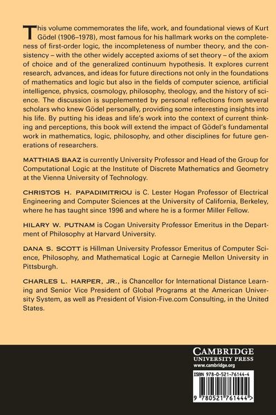 Produktbild: Kurt Godel and the Foundations of Mathematics