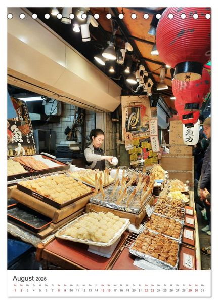 Produktbild: Japanisches Streetfood (Tischkalender 2026 DIN A5 hoch), CALVENDO Monatskalender