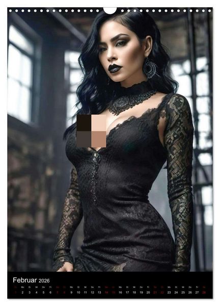 Produktbild: Wundersch&ouml;ne Gothic Divas (Wandkalender 2026 DIN A3 hoch), CALVENDO Monatskalender