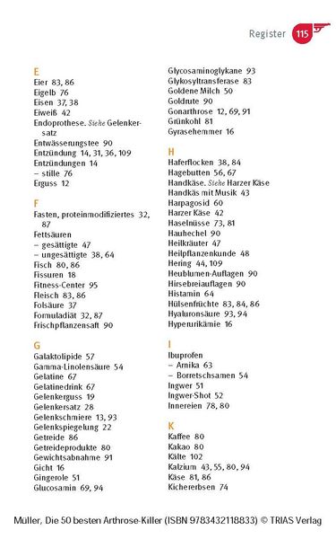 Produktbild: Die 50 besten Arthrose-Killer