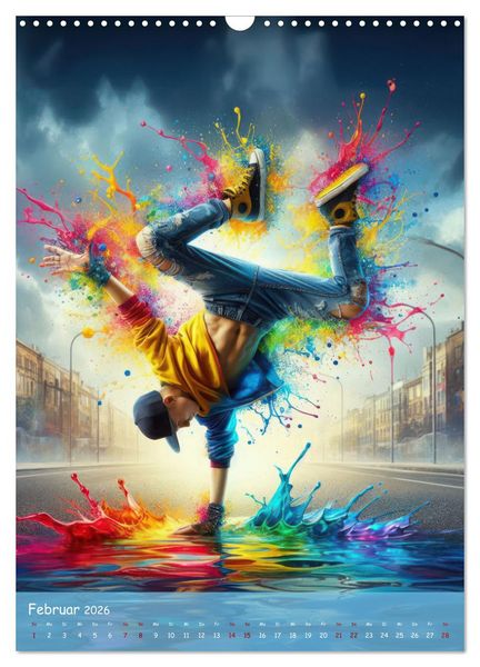 Produktbild: Rhythmus in Farben - Dynamische Hip-Hop-T&auml;nzer (Wandkalender 2026 DIN A3 hoch), CALVENDO Monatskalender